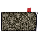 Brown Damask Pattern Print Mailbox Cover