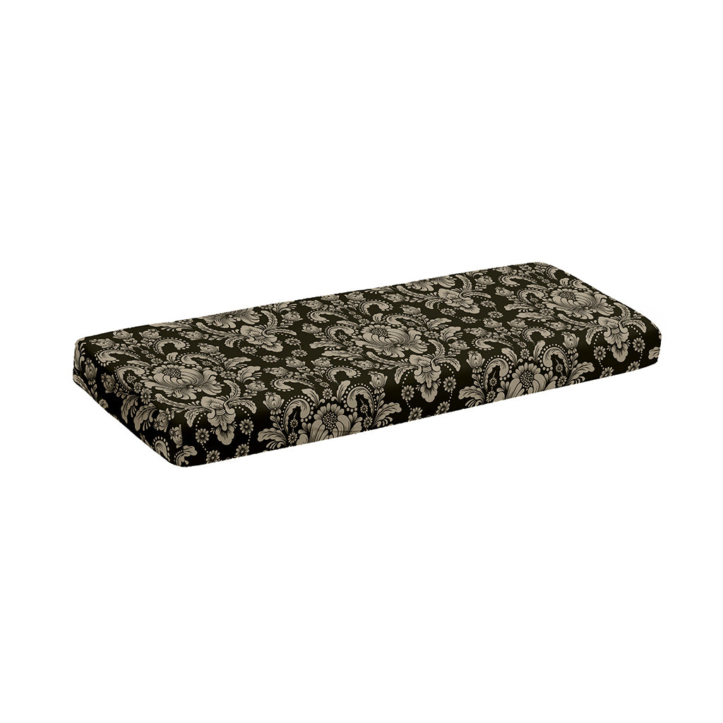 Brown Damask Pattern Print Piano Keyboard Cover