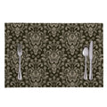 Brown Damask Pattern Print Placemat
