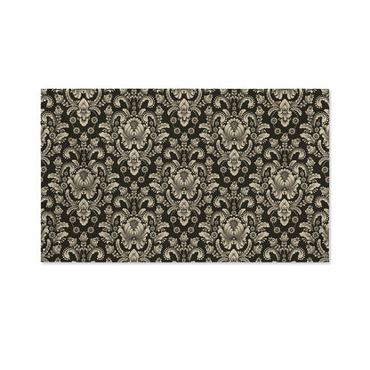 Brown Damask Pattern Print Polyester Flag