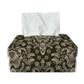 Brown Damask Pattern Print Rectangle Tissue Box Cover