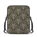 Brown Damask Pattern Print Rectangular Crossbody Bag
