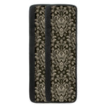 Brown Damask Pattern Print Refrigerator Handle Covers