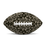 Brown Damask Pattern Print Rugby Ball
