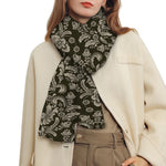 Brown Damask Pattern Print Scarf