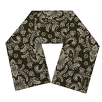 Brown Damask Pattern Print Scarf
