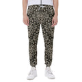 Brown Damask Pattern Print Joggers