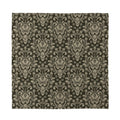 Brown Damask Pattern Print Silk Bandana