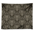 Brown Damask Pattern Print Tapestry