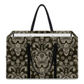 Brown Damask Pattern Print Utility Tote Bag