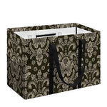 Brown Damask Pattern Print Utility Tote Bag