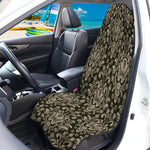 Brown Damask Pattern Print Waterproof Car Seat Cover