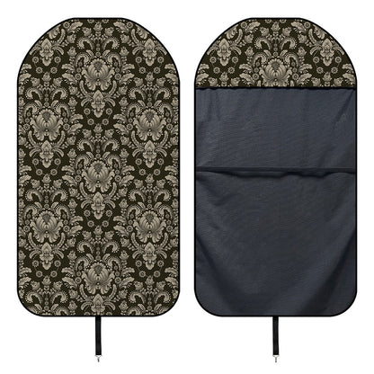 Brown Damask Pattern Print Waterproof Car Seat Cover