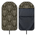 Brown Damask Pattern Print Waterproof Car Seat Cover