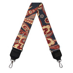 Brown Floral Bohemian Pattern Print Bag Strap