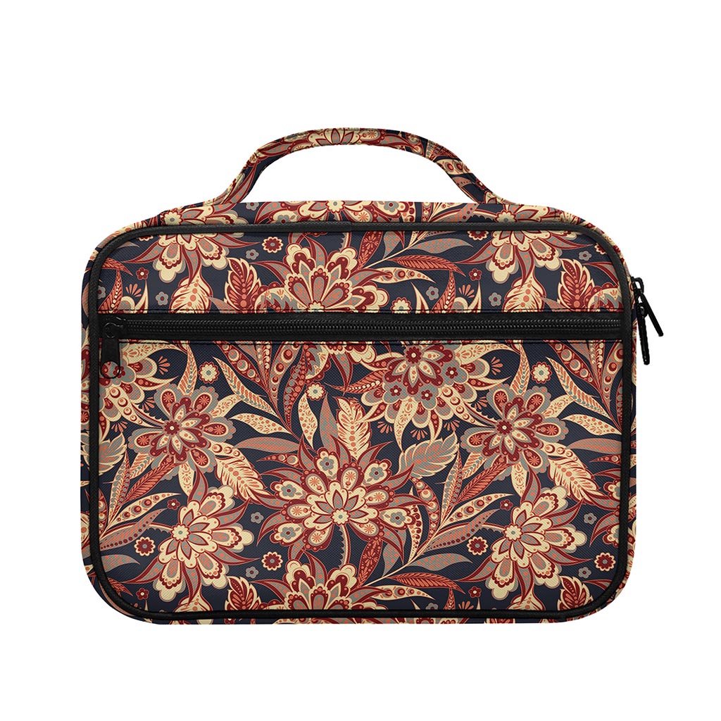Brown Floral Bohemian Pattern Print Briefcase Bible Bag