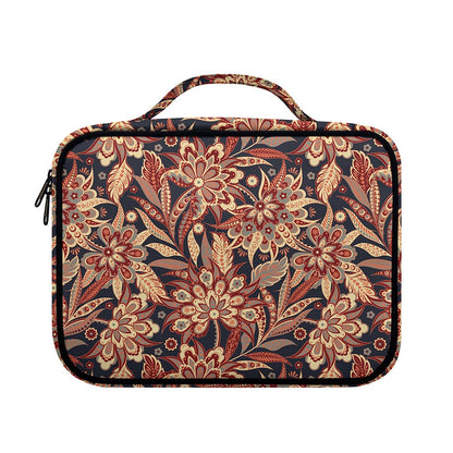 Brown Floral Bohemian Pattern Print Briefcase Bible Bag