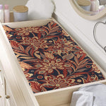 Brown Floral Bohemian Pattern Print Changing Pad Cover