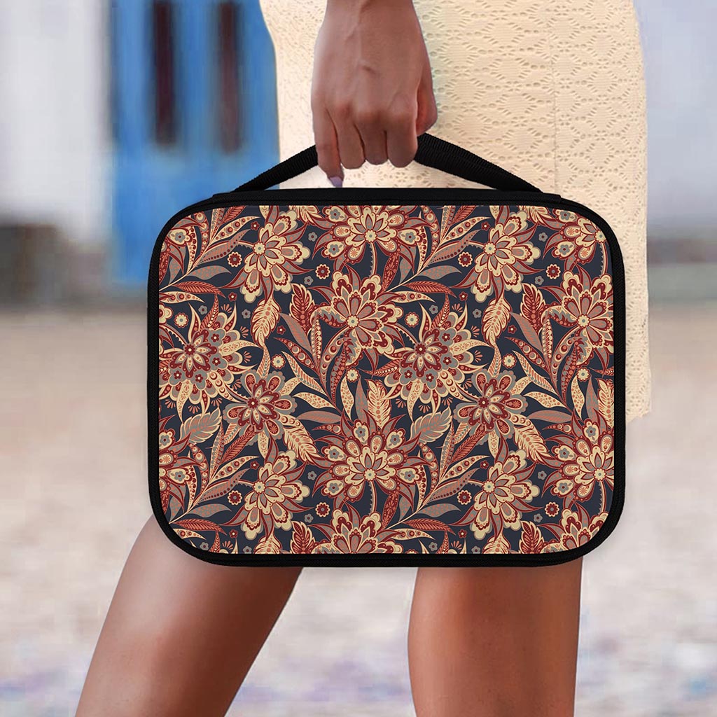 Brown Floral Bohemian Pattern Print Classic Bible Case