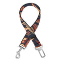 Brown Floral Bohemian Pattern Print Dog Seat Belt