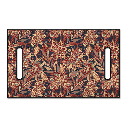 Brown Floral Bohemian Pattern Print Golf Cart Seat Cover