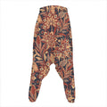 Brown Floral Bohemian Pattern Print Hammer Pants
