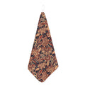 Brown Floral Bohemian Pattern Print Hand Towel