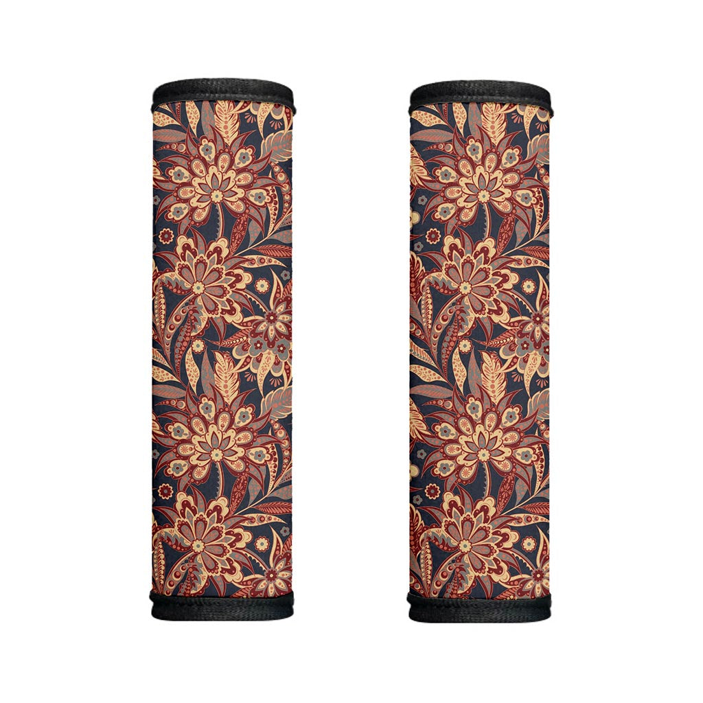 Brown Floral Bohemian Pattern Print Handle Covers