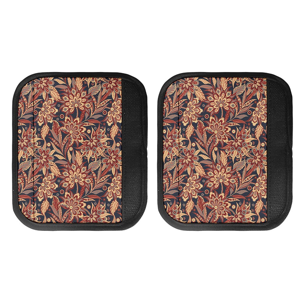 Brown Floral Bohemian Pattern Print Handle Covers