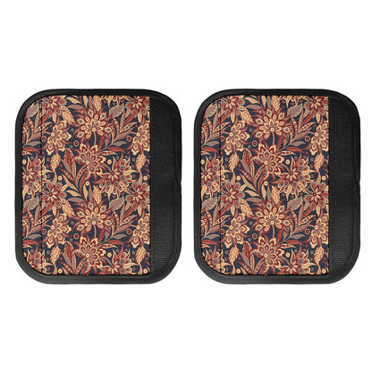 Brown Floral Bohemian Pattern Print Handle Covers