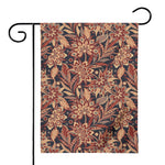 Brown Floral Bohemian Pattern Print House Flag