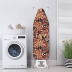 Brown Floral Bohemian Pattern Print Ironing Board Cover