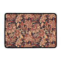 Brown Floral Bohemian Pattern Print Kitchen Mat