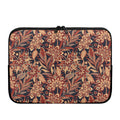 Brown Floral Bohemian Pattern Print Laptop Sleeve