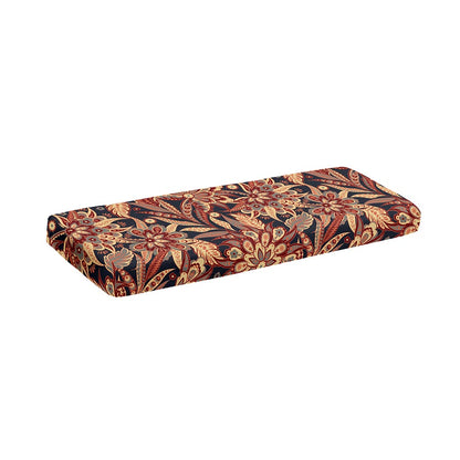 Brown Floral Bohemian Pattern Print Piano Keyboard Cover