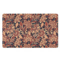 Brown Floral Bohemian Pattern Print Polyester Doormat