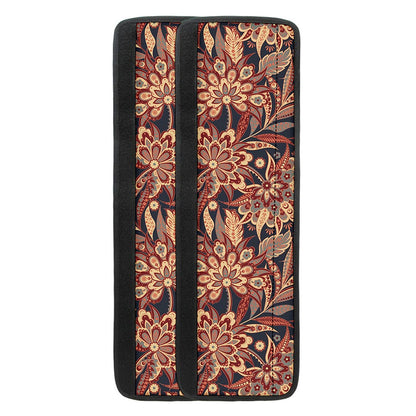 Brown Floral Bohemian Pattern Print Refrigerator Handle Covers