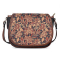 Brown Floral Bohemian Pattern Print Saddle Bag