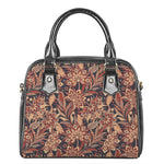 Brown Floral Bohemian Pattern Print Shoulder Handbag