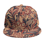 Brown Floral Bohemian Pattern Print Snapback Cap