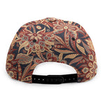 Brown Floral Bohemian Pattern Print Snapback Cap