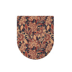 Brown Floral Bohemian Pattern Print Toilet Lid Cover
