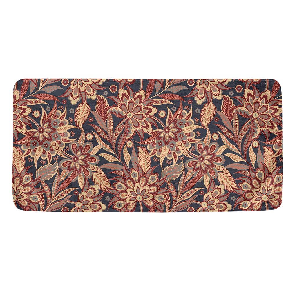 Brown Floral Bohemian Pattern Print Towel