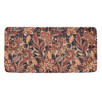 Brown Floral Bohemian Pattern Print Towel
