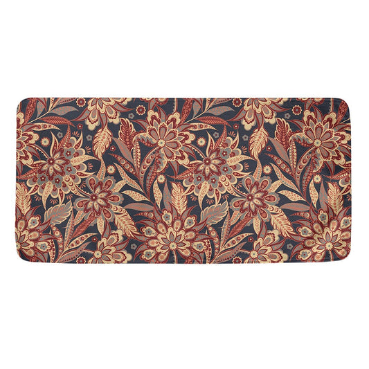 Brown Floral Bohemian Pattern Print Towel