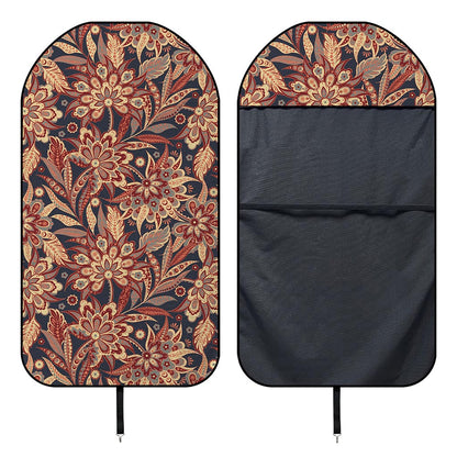 Brown Floral Bohemian Pattern Print Waterproof Car Seat Cover