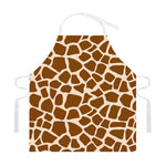 Brown Giraffe Pattern Print Adjustable Apron