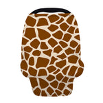 Brown Giraffe Pattern Print Baby Seat Cover