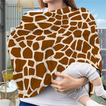 Brown Giraffe Pattern Print Baby Seat Cover