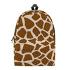 Brown Giraffe Pattern Print Backpack